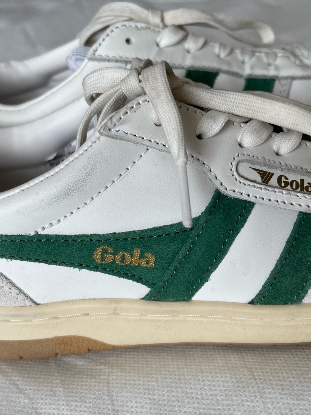 Gola Hawk Women’s Casual
Sneakers White/ Dark Green/ Gold Relaxed 80’s 7US, 24CM - Picture 6 of 13